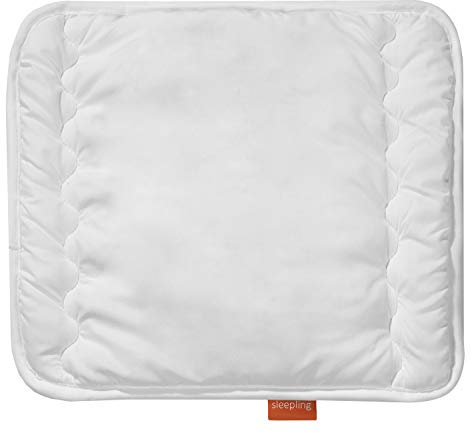 sleepling Kopfkissen Baby, Flachkissen, flaches Kopfkissen 35 x 40 cm, Made in EU, 60 Grad waschbar, Ökotex 100, weiß