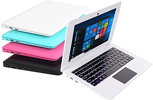 Bigmachine Windows 10 Laptop Mini 10,1 Pollici 32 GB Tastiera AZERTY Francese Ultra Sottile e Leggero Netbook Quad Core PC HDMI Webcam Netflix Youtube (Bianco)