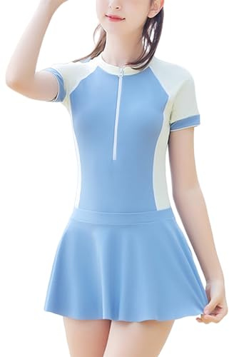 Happy Cherry Maillot de Bain 2 Pièces Ados Fille 6-16 Ans Ensemble Rashguard Manches Courtes UPF 50 + UV Plage Vacance 160