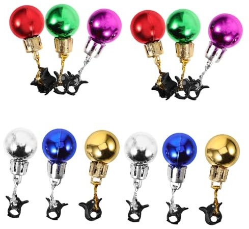 HAPINARY 12stücke Teiliges Weihnachts-bartschmuck Aus Langlebigem Kunststoff Mit Bunten Glockencharms Einfach Clipbar Für Haar Und Bart Wiederverwendbare DIY Bart-Accessoires Für Männer