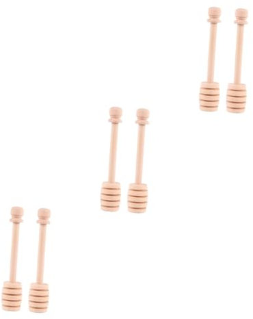 OKUMEYR STK Bienenstock Honigstick für die Küche Honigrührer Mixer für holzwerkzeug bienenbeute Honig-Rührstäbchen Rührstäbchen für cremige Speisen Bambus Brown Wiederverwendbar