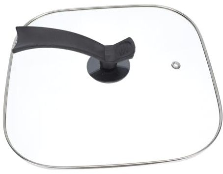 WATIIFUFU Couvercle Carré Verre Pour Poêle Électrique Multifonction Couvercle De Marmite Transparent Résistant Accessoire Pratique Pour Cuisson Domestique