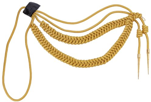 MAYJOYDIY Aiguillettes - Cordón de alambre trenzado tradicional para hombro del ejército dorado