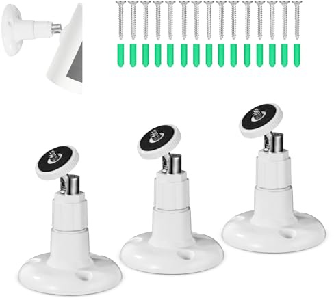 3 Uds Soporte para Cámara de Seguridad para Ring Stick Up Cam/Ring Indoor Cam, Soporte de Montaje en Pared de Seguridad para Interior Exterior Cámara de Seguridad (Cámara No Incluida)