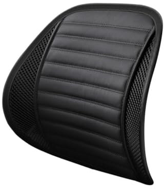 MHOZLHY Auto RückenKissen für Citroen C5 Combi 2000-2008,Mesh Lendenkissen Stützkissen Autositz Lordosenstütze Rückenstütze Lendenwirbelstütze Lendenwirbelkissen Stuhl Zubehör,Black