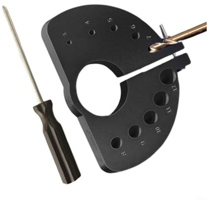 Affilatrice per punte da trapano, affilatrice per utensili, punta da trapano, attacco per smerigliatrice angolare con cacciavite, strumento portatile per affilare (nero)