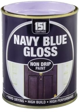 SDMAX Navy Blue Gloss Non-Drip Paint, Hard Drying, Non-Cracking, Vibrant Colour, Durable And Long Lasting Performance, Easy To Use, Interior And Exterior Use, 300ml (1pcs)