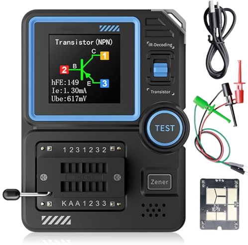 Tester multifunzione LCR-P1, test a transistor, tester di componenti, tester a transistor per il rilevamento di triodi diodi, condensatori, tiristori e altro, resistori LCR, MOSFET