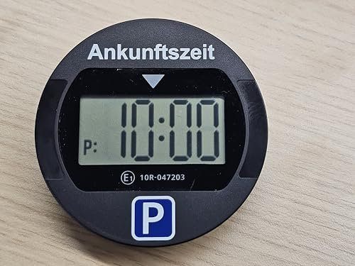 TEOV Electronic Parking Disc with KBA Approval for Car, Digital Parking Meter with Night Mode and Clock Setting, Large Screen, Precise Timing, Round, Blue