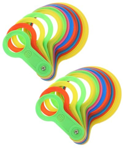 TOYANDONA Anillos Medidores de Frutas de Plástico Resistentes, Calibre de Diámetro Ajustable 30-90 Mm, 2 Piezas para Medir y Clasificar Cítricos y Verduras en Cocina y Recolección