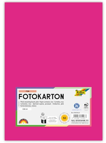 Fotokarton, 50 Bogen, 300 g/qm, DIN A4 (Pink)