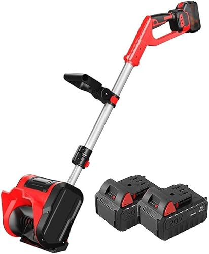 Akku-Schneeschieber elektrisch mit 2x20V Batterien, 8m Wurfweite, wiederaufladbarer Schneewerfer