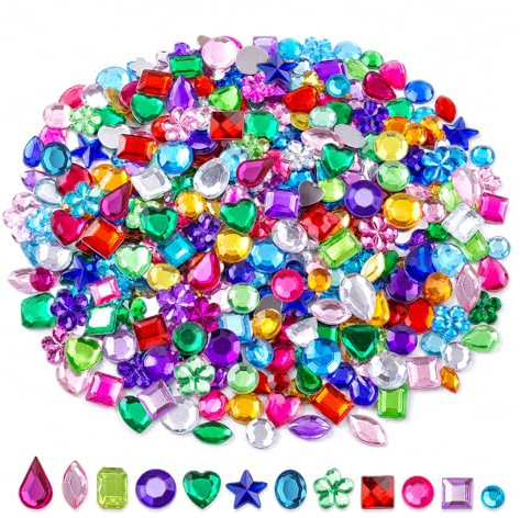 1200 Pezzi Strass Acrilico Multicolore,Strass Brillantini Adesivi per Tessuti,HMCEY Rhinestones for Clothes,Cristalli Decorativi Acrilico,Pietre Decorative per Vestiti per Decorazione, Fai Da Te