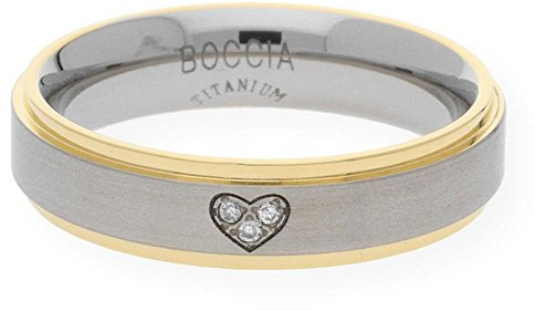 Boccia Damen Ring Silber/Gold Gr. 52