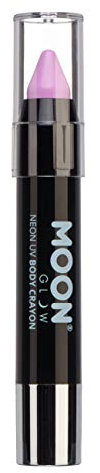 Moon Glow Crayón corporal en barra de pintura UV neón para rostro y cuerpo Lila pastel