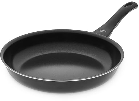Gerlach First Pfanne Keramik Beschichtet Bratpfanne Keramikpfanne Bratpfannen Für Elektro Gas Keramik Herd Küche Küchenzubehör Pfannen 28 cm Schwarz