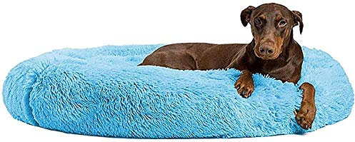 DHGTEP 50cm-120cm Rundes Wolke Plüsch Hundebett Für Grosse Kleine Mittlere Katzen Hunde, Katzenkorb Beruhigender Zum Schlafen Hundekörbchen, Wasserdicht Anti-Rutsch Katzenbett Waschbar