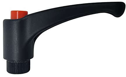 DOJA INDUSTRIAL | Verstellbar Kipp Klemmhebel | M8 Innengewinde Handgriff | Pack 1 | Klemmmutter Bolzen Griff mit Druck-Knopf | Klemmgriff Gewinde Hebel Polyamid | Spannhebel Maschinenknöpfe Ratsche