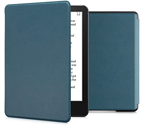 kwmobile Hülle kompatibel mit Amazon Kindle Paperwhite 11. Generation 2021 - Kunstleder eReader Schutzhülle Cover Case - Petrol
