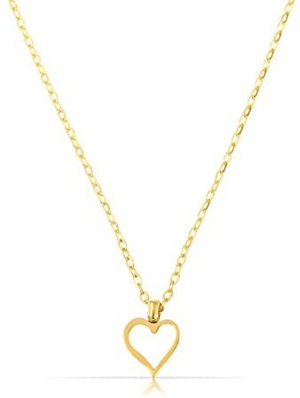 Made by Nami Minimalistische Halsketten mit Anhänger • Dezente Damen Edelstahl Halskette mit starkem Karabiner-Verschluss • Choker-Kette Frauen & Mädchen • Filigrane Gliederkette