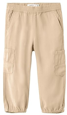 Name IT flicka Nmfbella rund twill byxa 9347-bu Noos, Safari, 116, Safari, 116