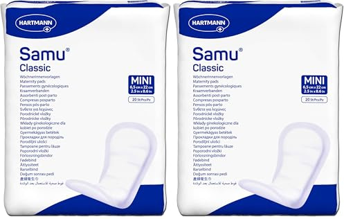 Samu Classic Mini Wöchnerinnen-Vorlagen Wochenbettbinden Einlagen 1x20 Stück (Packung mit 2)