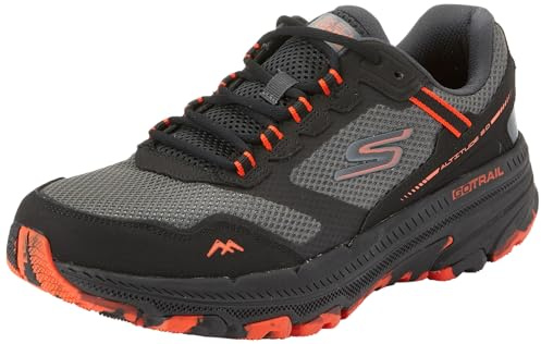 Skechers Men's Go Run Trail Altitude 2.0-Marble Rock 3.0 Sneaker, Black/Orange, 7