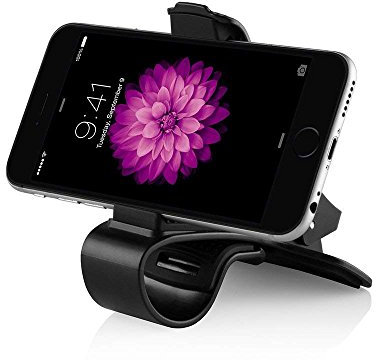 Mr Gadget's Solutions universal justerbar halkfri biltelefon montering instrumentbräda hållare bil vagga HUD design för säker körning kompatibel med alla smarttelefonmodeller