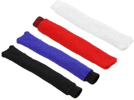 PATIKIL Cotton Feeling Badminton Handtuchgriff, Pack Nylon Tennisschläger Overgrip Schlägergriff Handkleber Anti-Rutsch Schweißband für Golf Fahrradlenker, Grau/Gelb/Grün/Weiß