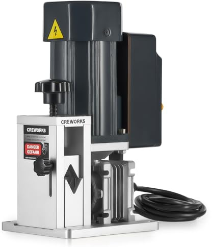 CREWORKS Automatic Electric Wire Stripping Machine, Heavy Duty Copper Cable Stripping Machine with Adjustable Feed Holes, Powered Scrap Wire Stripper for Recycling & Workshop Use (1.5-23mm)