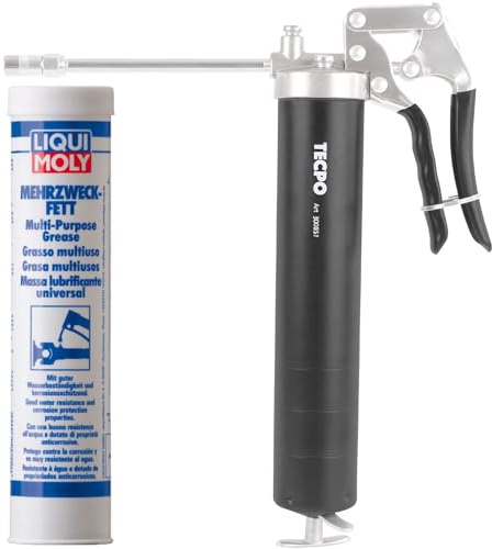 TECPO Einhand-Fettpresse mit Mehrzweckfett, 400g