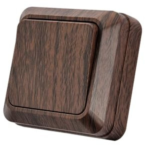 Interruttore a parete a grana di legno scuro 1 via,interruttore meccanico a parete 86 mm, interruttore standard 10 Amp, 250 V