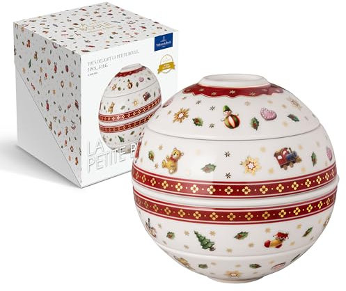 Villeroy & Boch – Toy's Delight La Petite Boule Snacking-Set 5 teilig Rot, Spülmaschinenfest, Geschirrset, Weihnachtsgeschirr Toys, Deko Weihnachten, Premium Porzellan