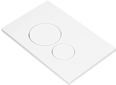 Pannello serbatoio acqua WC, ABS bianco, pulsante rotondo quadrato, doppio pannello di scarico con colonne nascoste