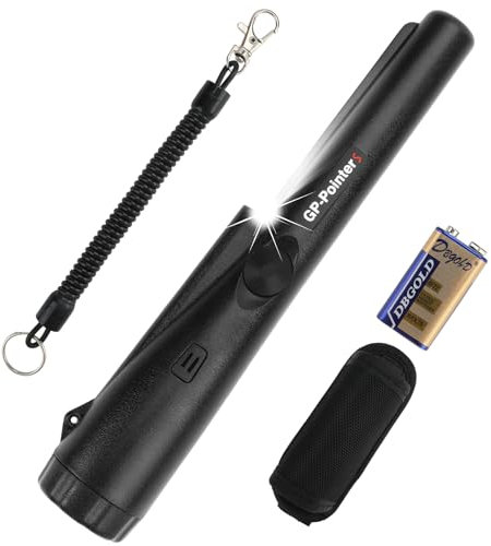 Metalldetektor Pinpointer,360° Scan Tragbar Metalldetektor IP66 Wasserdicht Staubgeschützt Metalldetektor,Pinpointer Metalldetektor mit DREI Alarmmodi für Schatzsuche(9V Batterie)