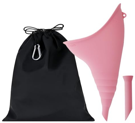MetalNuts Urinoir féminin réutilisable - Set de Voyage Rose avec Entonnoir et étui