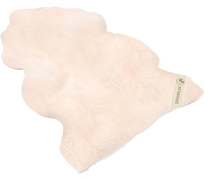 Fellhof® - Pelle di agnello medica per alleviare le piaghe da decubito, 120 cm + contorno naturale del pelo)