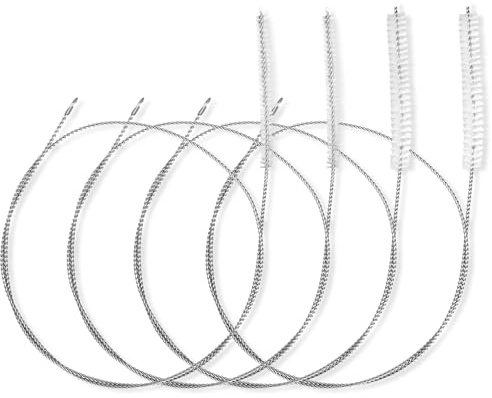 4 st sugrörsrengörare extra lång, Ymapinc 80 cm extra långa piprensare för rengöring av sugrör, rör, rör, slang, kyldränering, laboratoriekateterborste, vit