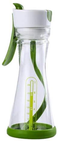 Sxmrmnx Botella de aderezo para ensaladas, conveniente vinagreta , a prueba de fugas, 200 ml, fácil de verter, mezclar, recipiente mezclador