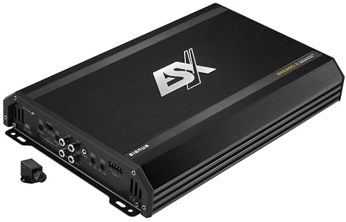 ESX SXE250.2-2-kanals CLASS A/B-förstärkare med 500 W RMS | inkl. fjärrkontroll för basnivå | SIGNUM-serien