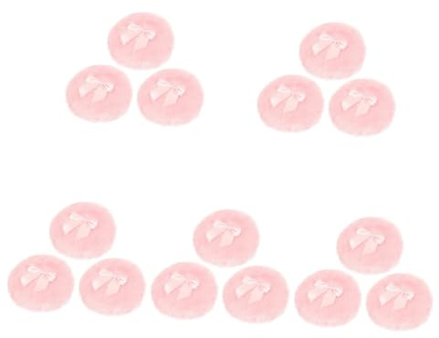 JOINPAYA 15stücke Fluffiger Babypuder Puff Mit Schleifen Design Weiche Und Komfortable Powder Puff Puder Und Körperpuder Anwendung Für Empfindliche Haut