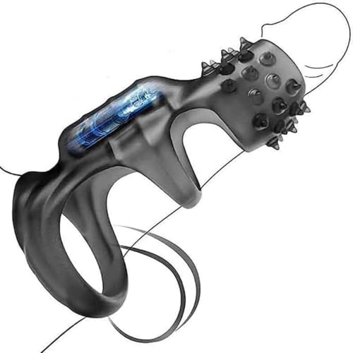 Silicone Penis Sleeve Vibrating Cock Ring Vibrator with 9 Vibration Modes Sleeve Extender, Waterproof Adult Sex Toys for Men Couples Pleasure Adult Men's Sex Toy