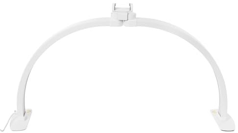 Dettchan Weiß Halbmond Lampe für Nageltisch, 3000-6000K Einstellbares Led-Nageltischlampe Nail Tech Light Wimpernlampe Kosmetiklampe, 73.8 * 38cm