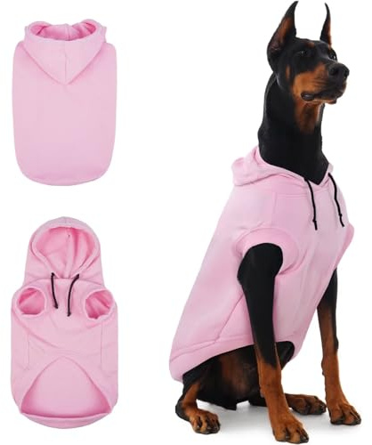 IECOii Kapuzenpullis für Hunde,Hunde Kapuzenpulli,Pullover Dog Hoodie Sweatshirt,Haustier Hund Kapuzen Kleidung,Hundepullover für Mittelgroße, Große und Extra Große Hund (kein Vliesstoff),M-4XL