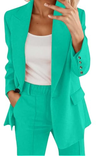 pvucpot Completo Tailleur da Donna Eleganti Blazer Autunno Invernale Tuta da Cerimonia Taglie Forti Completa Completo Tailleur Pantaloni e Giacca Curvy Ufficio e Lavoro Tailleur Pantalone Due Pezzi