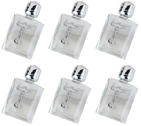 Psdndeww Lot de 6 bouteilles d'eau élégantes en verre pour voyage, design étanche, décoration d'intérieur, eau sainte catholique