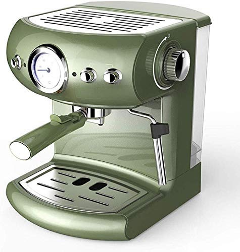 GLJTUO Machine À Café Italienne Domestique 19 Bars, Machine À Expresso, Pompe Semi-Automatique, Visualisation De La Pression, Double Contrôle De La Température, 220 V, Design Rétro, Vert, Intéressant