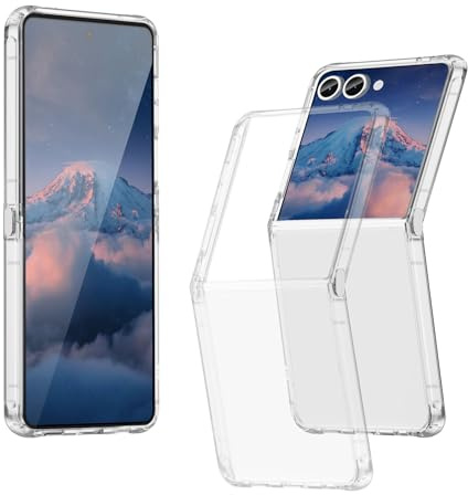 Xuikmd Cover per Samsung Galaxy Z Flip 7, Antiurto Cellulare Paraurti Custodia, Case per Telefono in PC Rigido, Retro Antigraffio Resistente all'Ingiallimento,Trasparente