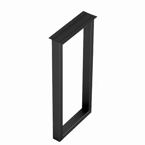 Gambe da tavolo in ferro resistente, struttura rettangolare in metallo, per mobili da ufficio fai da te, bar e piano di lavoro, disponibile in 3 misure e colori (nero, 100 cm), robuste ed eleganti