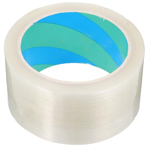 WEKADRIN Nastro in Fibra di Vetro Trasparente Adesivo Rinforzato per Imballaggio Industriale Nastro di Reggetta Resistente per Fissaggio e Sigillatura Sicura